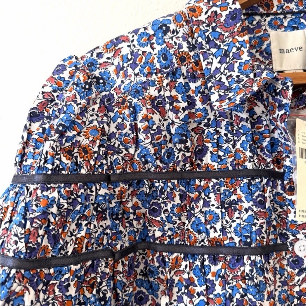 NWT The Leandra Shirred Yoke Blouse by Maeve - Picture 8 of 8